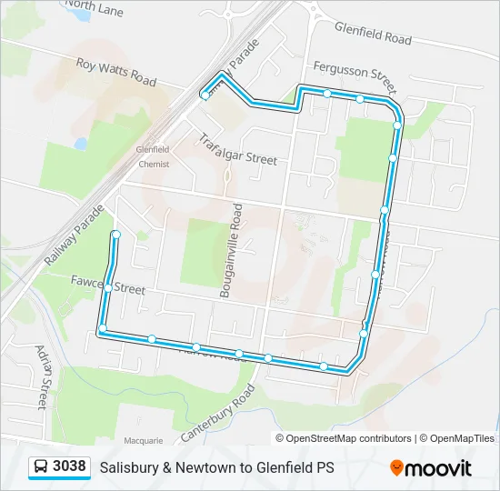 3038 Bus Line Map
