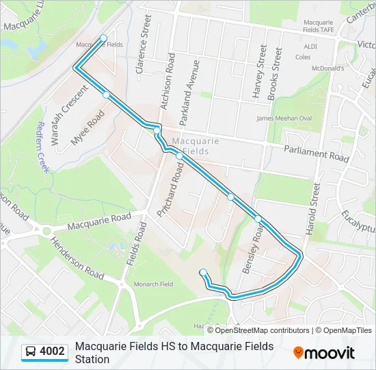 4002 Bus Line Map