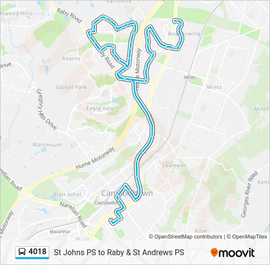 4018 Route: Schedules, Stops & Maps - Campbelltown Rd after Central ...