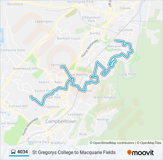 Mapa de 4034 de autobús