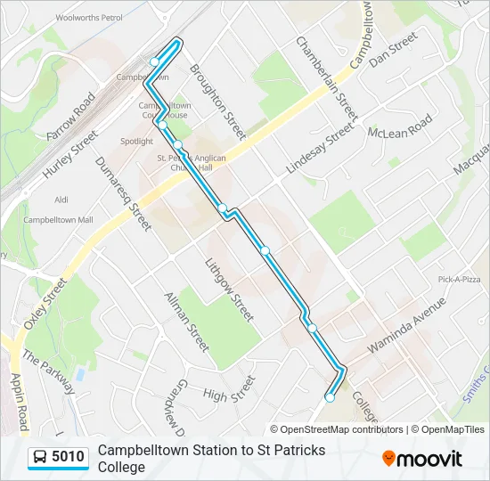 5010 Bus Line Map