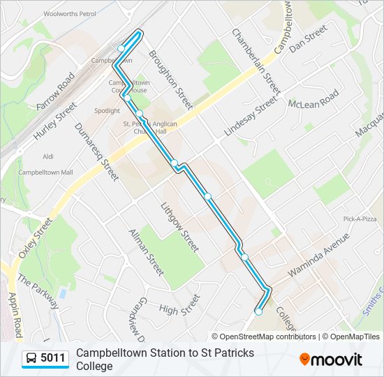 5011 bus Line Map