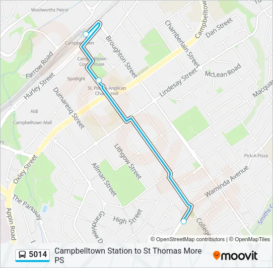 5014 Bus Line Map