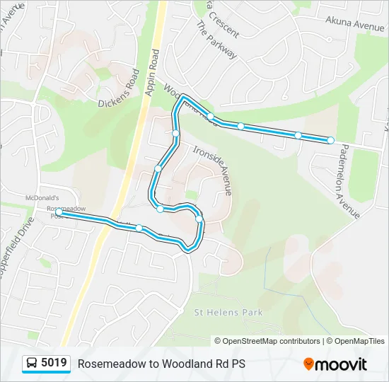 5019 Bus Line Map