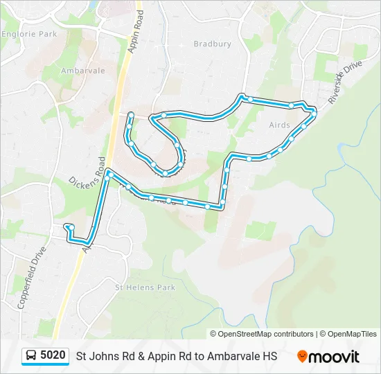 Ambarvale Map 5020 Route: Schedules, Stops & Maps - Ambarvale High Sch (Updated)
