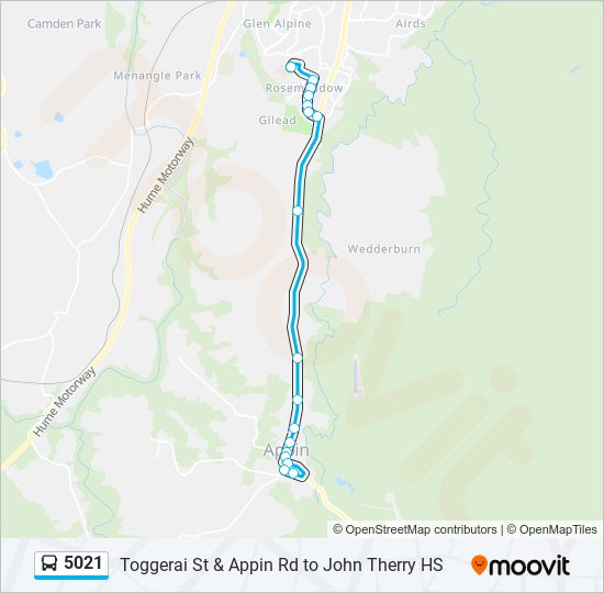 5021 bus Line Map