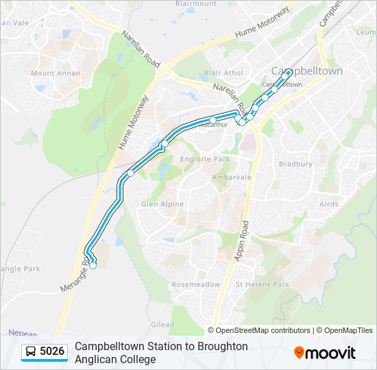 Mapa de 5026 de autobús