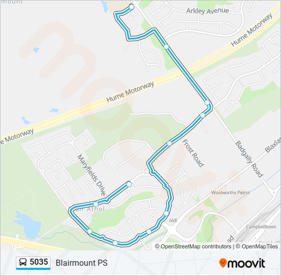 5035 bus Line Map