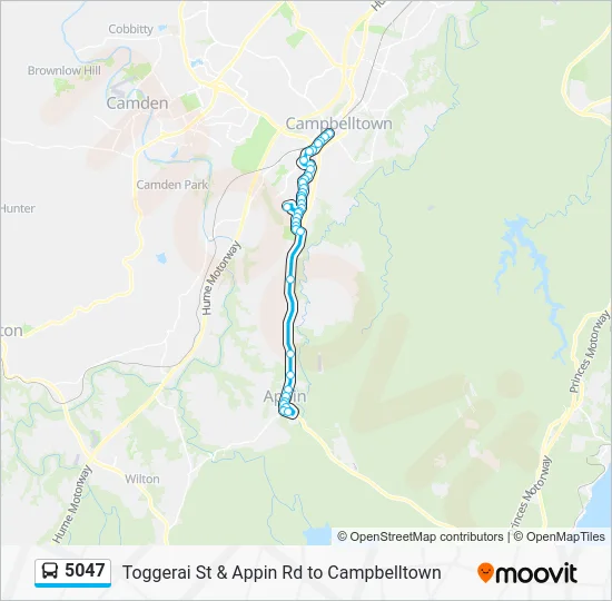 5047 Map.pdf 5047 Route: Schedules, Stops & Maps - Campbelltown Stn (Updated)
