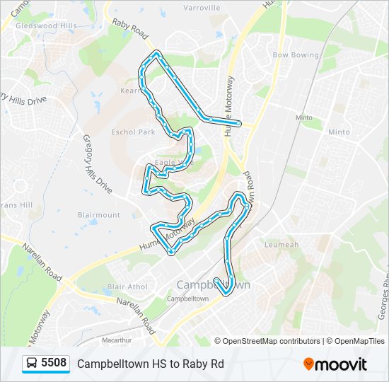 5508 bus Line Map