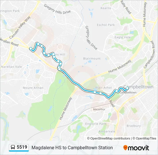 5519 Bus Line Map