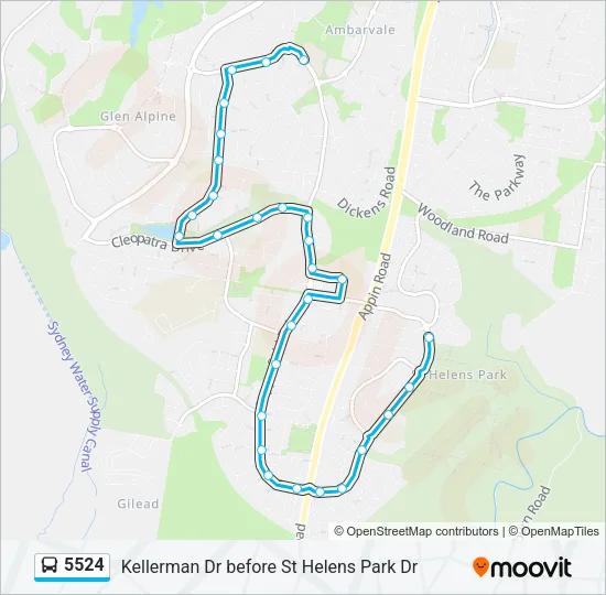 5524 Bus Line Map