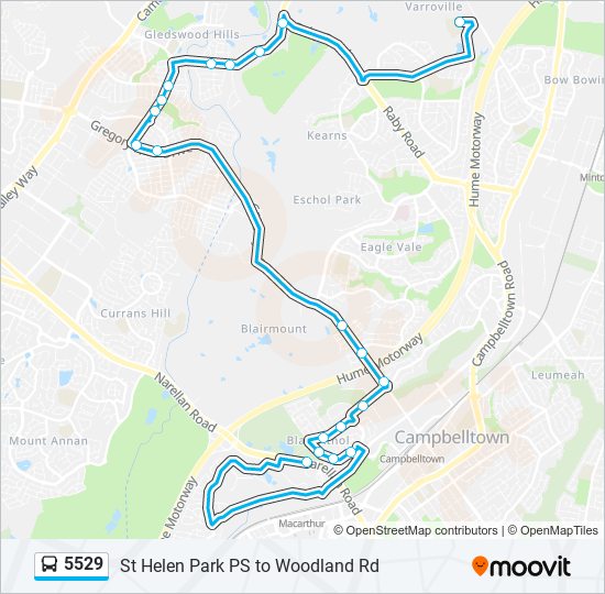 Mapa de 5529 de autobús