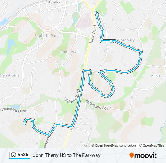 5535 bus Line Map