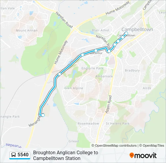 5540 Bus Line Map