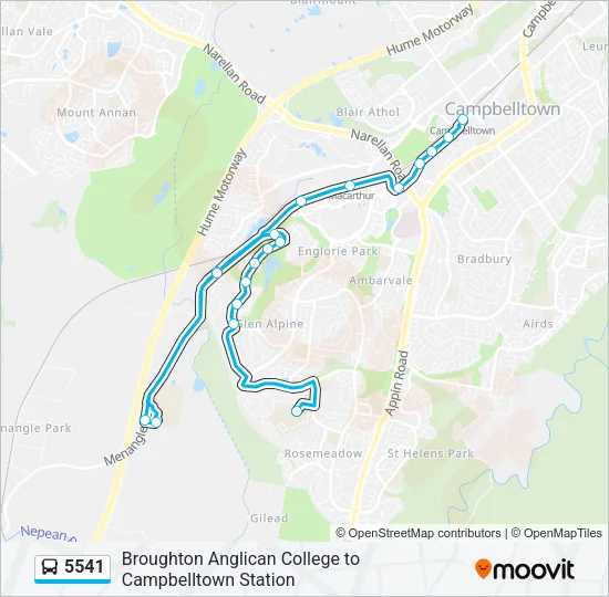 5541 Bus Line Map
