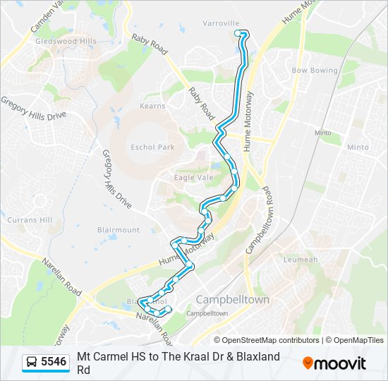 5546 bus Line Map