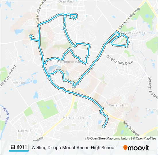 6011 Bus Line Map