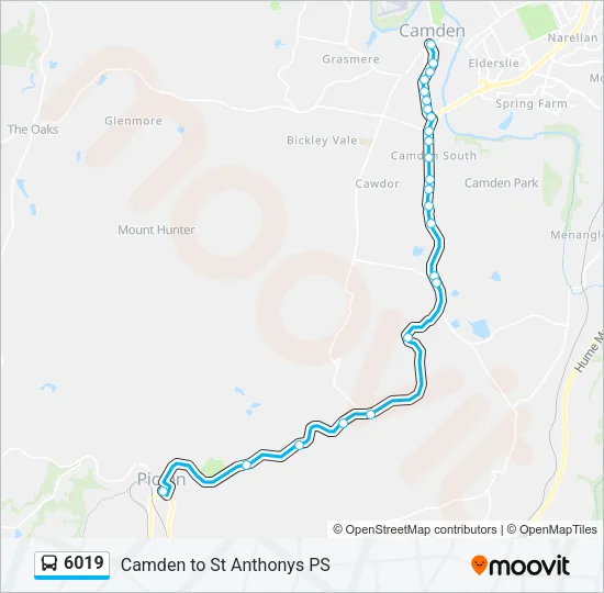 6019 Bus Line Map