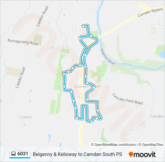 6031 Bus Line Map