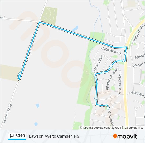 Mapa de 6040 de autobús