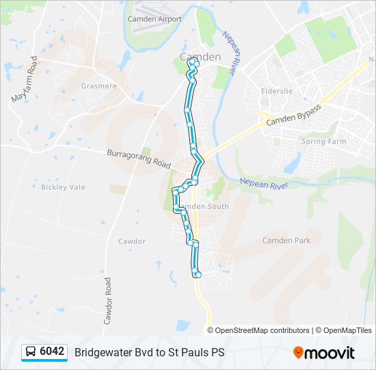 6042 bus Line Map