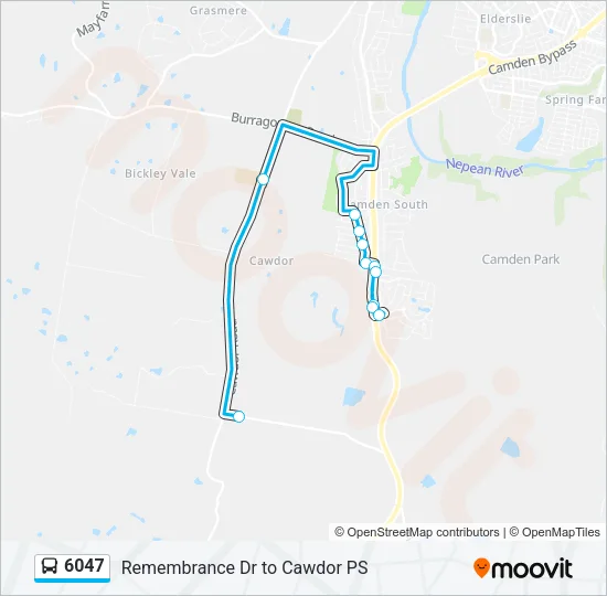 6047 Bus Line Map