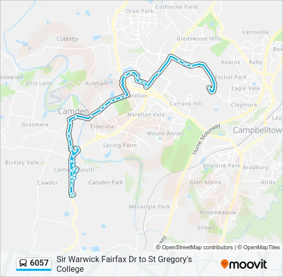 6057 Bus Line Map
