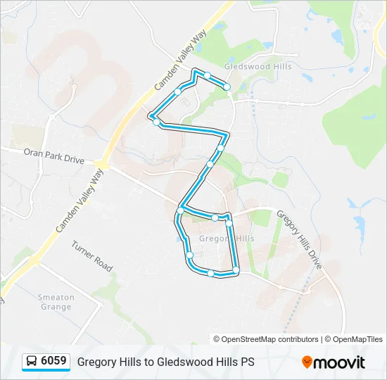 6059 Bus Line Map