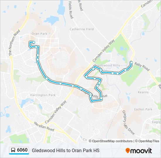 6060 bus Line Map