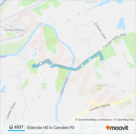 6537 Bus Line Map