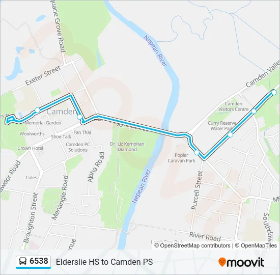 6538 Bus Line Map