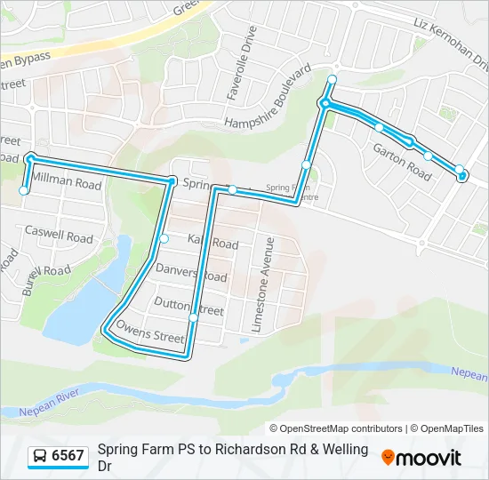 6567 Bus Line Map