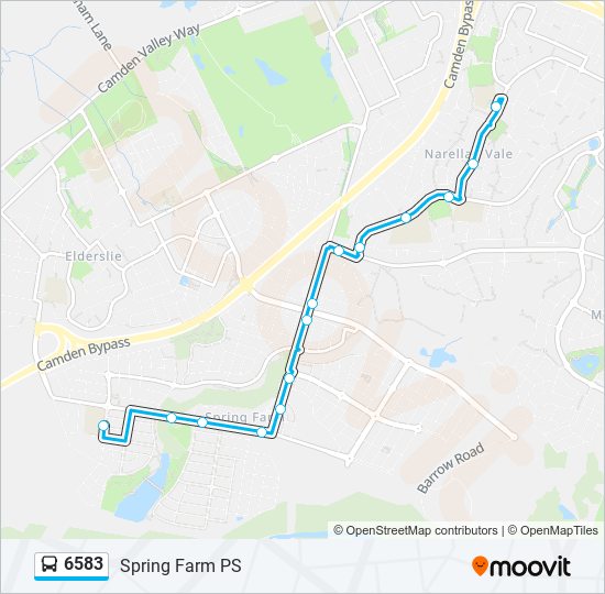 Mapa de 6583 de autobús