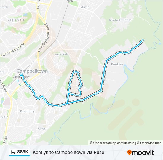 Mapa de 883K de autobús