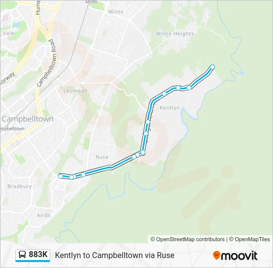 883K Route: Schedules, Stops & Maps - Georges River Rd before Wheatley ...
