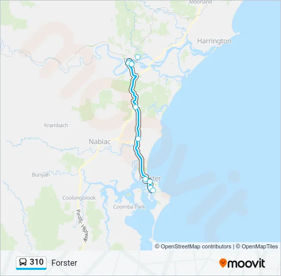 310 Bus Line Map