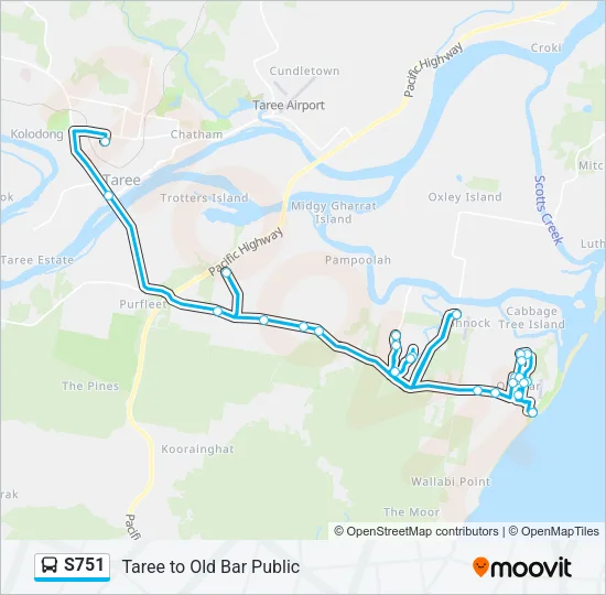 S751 Bus Line Map