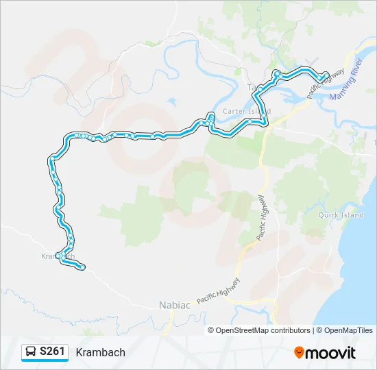 S261 Bus Line Map