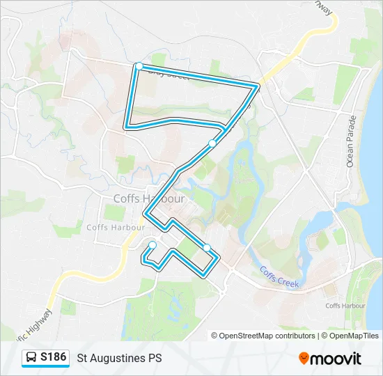 S186 Bus Line Map