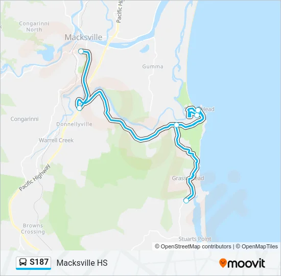 S187 Bus Line Map