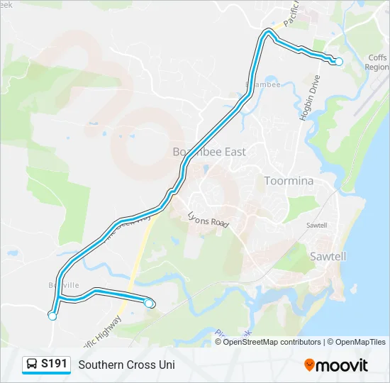 S191 Bus Line Map
