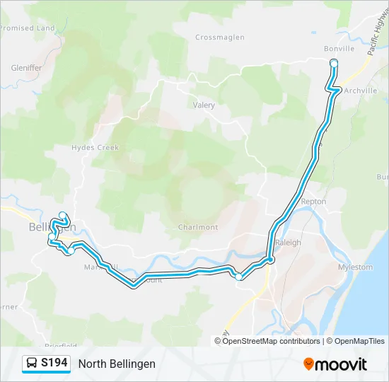 S194 Bus Line Map