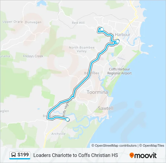 S199 Bus Line Map