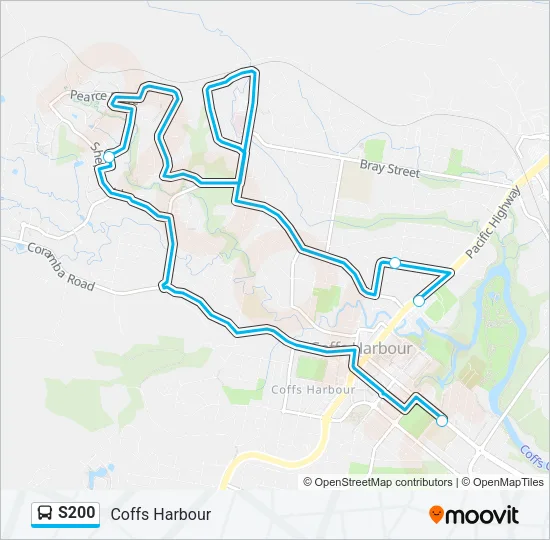 S200 Bus Line Map