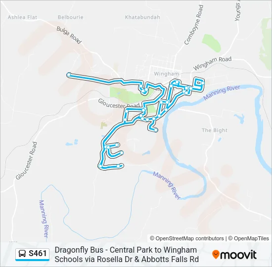 S461 Bus Line Map