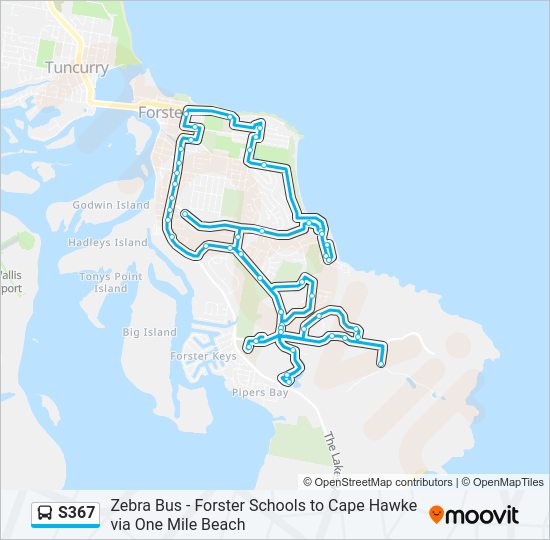 S367 bus Line Map