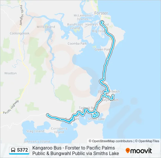 S372 Bus Line Map