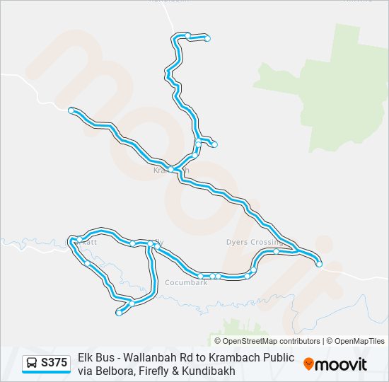 S375 bus Line Map