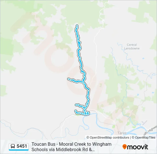 S451 Bus Line Map